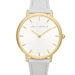 Rebecca Minkoff watch with gray leather band
